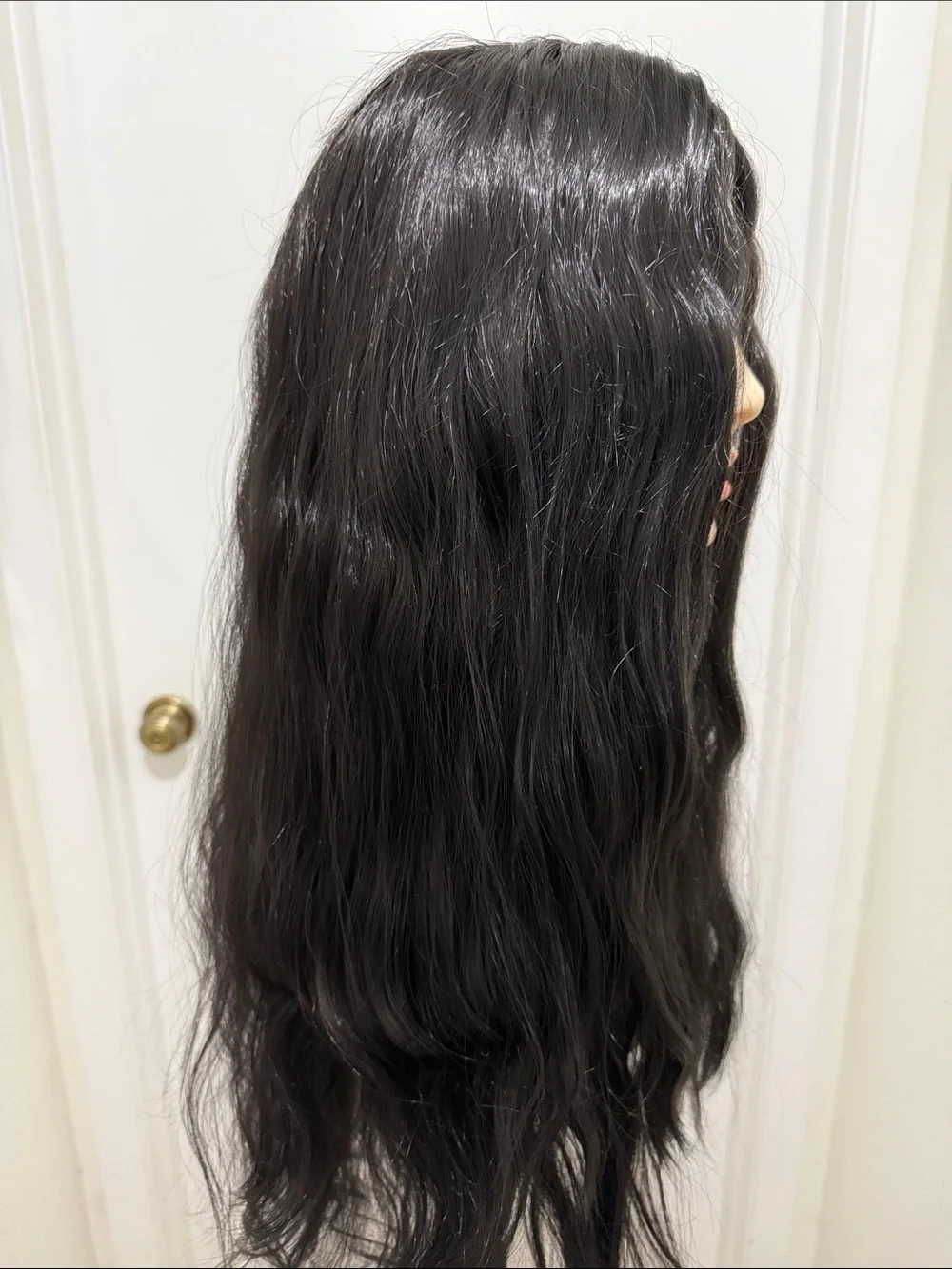 HAIR, 28” Wavy, Center Part Jet Black